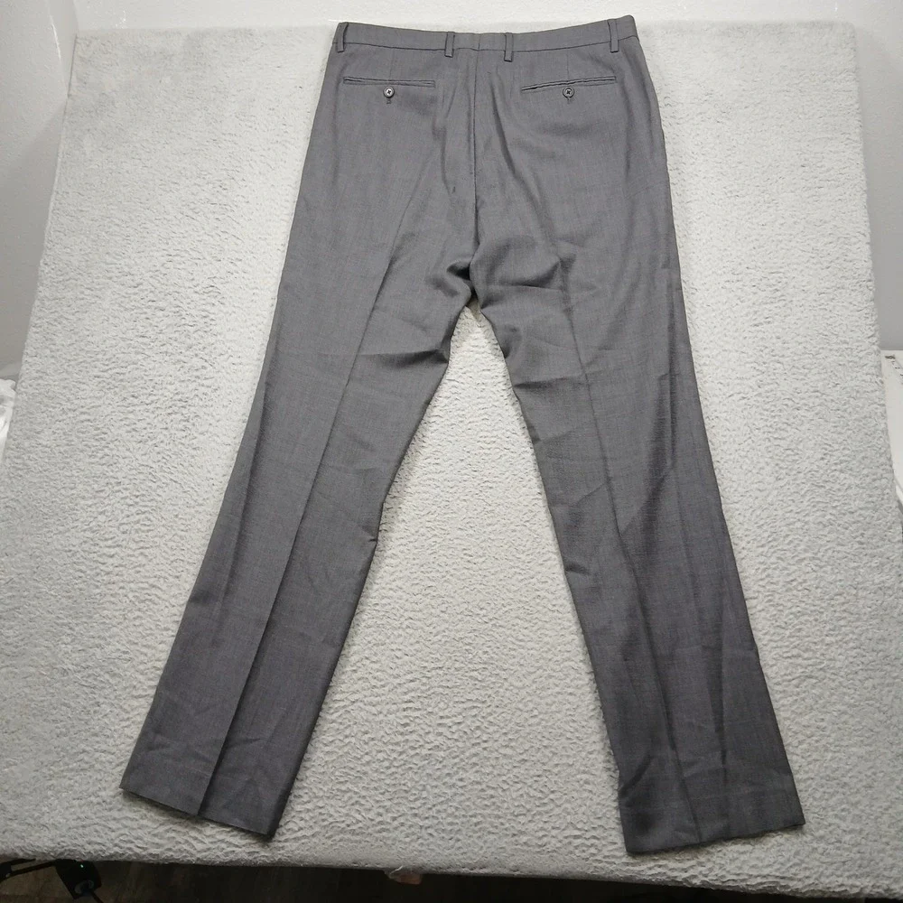 Banana Republic‎ Men's Wool Dress Pants 36x36 Gray Modern Slim Fit